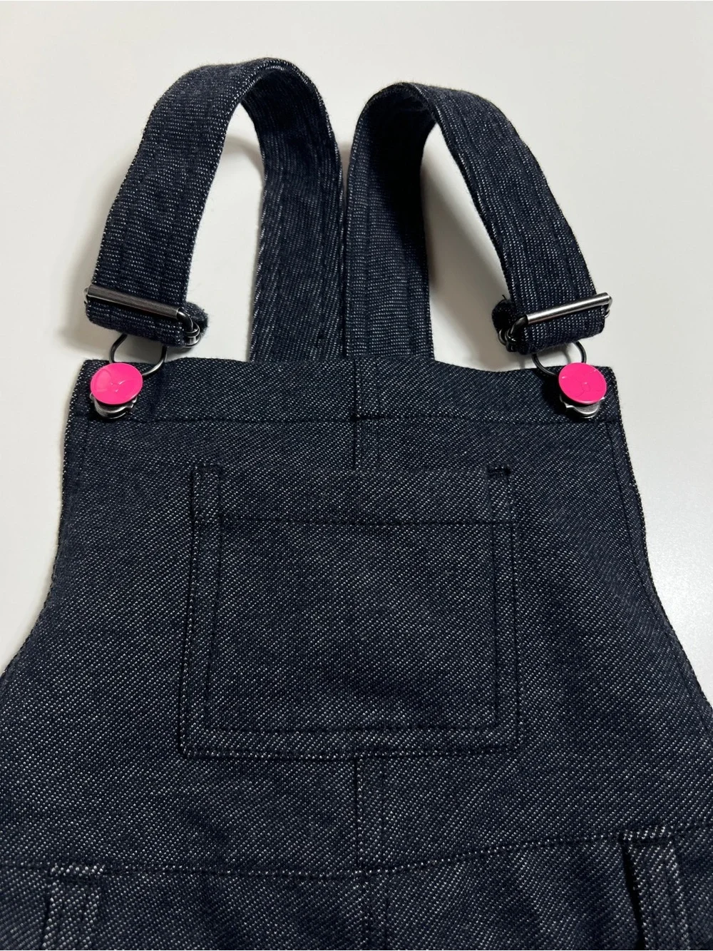 Disney Store Girls Denim Pinafore Dress Size 4 104 Adjustable Straps Dark Wash